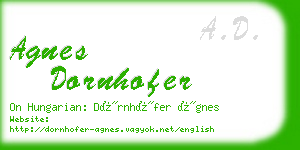 agnes dornhofer business card